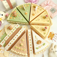 Caja Sorpresa DIY con Forma de Rebanada de Pastel, Caja Triangular de Dibujos Animados, Caja Ciega para Regalos de Fiesta de Cumpleaños Infantil, Caja de Cartón Vacía para Sorteos