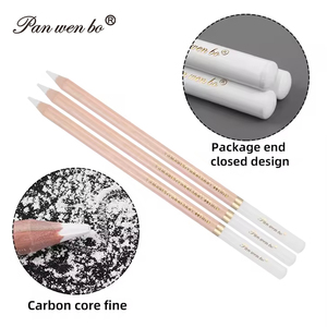 Crayons à craie blanche Panwenbo, 3 pièces, crayons à <span class=keywords><strong>dessin</strong></span>, crayons de <span class=keywords><strong>fusain</strong></span>, crayons de <span class=keywords><strong>dessin</strong></span> pour débutants, crayons de <span class=keywords><strong>fusain</strong></span> blanc pour artistes, crayons de <span class=keywords><strong>fusain</strong></span> blanc pour le <span class=keywords><strong>dessin</strong></span> - Product Image 2