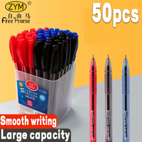 Stylo bille en plastique avec capuchon en forme de cheval, logo personnalisé, cadeaux promotionnels, écriture fluide, papeterie scolaire pour étudiants