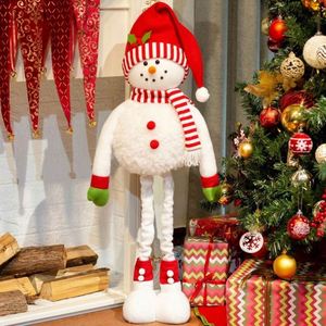 New Design Fabric Snowman <b>Doll</b> with Ornaments White & Red Fashionable Home Decoration Factory Wholesale - Product Image 1
