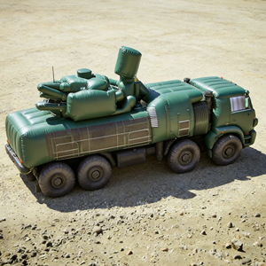 Modelo de Vehículo Blindado Inflable a Escala Real, Réplica Realista de Tanque, Simulación de Auto - Product Image 6