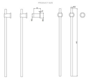 Hot Selling Geborsteld Goud Elektrisch Verborgen Verticale Verwarming Badkamer Handdoekenrek 2-Bar Warmer Met Verticaal Verwarmingselement - Product Image 2