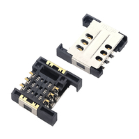 Terminal Slot Kartu Mini Sim Plastik Harga Pabrik Langsung MUP, Konektor Push Pull, Tempat Kartu Sim 6 Pin untuk GPS