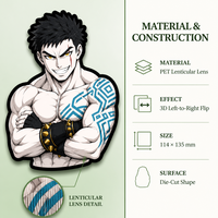 Pegatinas Impermeables de Personajes de Manga One Piece, Calcomanías Cambiantes con Efecto de Movimiento, Adhesivos Lenticulares 3D de Anime, Impresión UV en PET