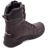 Botas de Seguridad de Cuero Genuino al por Mayor, Zapatos de Trabajo con Puntera de Material Compuesto, Antipinchazos, de Media Caña, Calzado de Seguridad Industrial