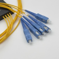1x4 PLC Divisor óptico 1M ABS Caja con conector SC/UPC Caja Tipo Divisor de fibra