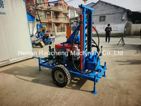Rig de forage de puits d'eau rotatif diesel portable Rancheng avec pompe et moteur, profondeur maximale 150 m, diamètre 300 mm
