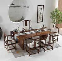 AILICHEN New Chinese Massivholz Tee tisch Log moderne Tee tisch und Stuhl Kombination