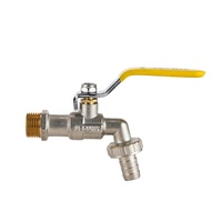 Robinet en alliage de zinc chromé à ouverture rapide, buse d'eau durable avec poignée en fer, design européen, pour machine à laver - Vente chaude