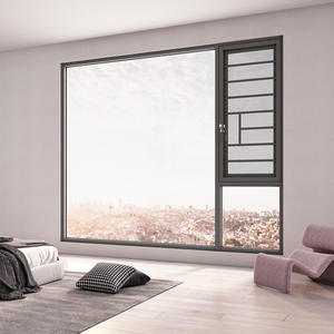 Cadre en <span class=keywords><strong>aluminium</strong></span> personnalisé Charnière de fenêtre à battant à <span class=keywords><strong>double</strong></span> <span class=keywords><strong>vitrage</strong></span> pour la maison Fenêtre insonorisée à coupure thermique OEM ODM <span class=keywords><strong>Prix</strong></span> de gros - Product Image 2