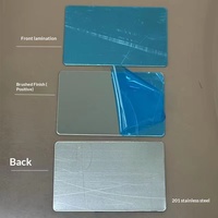En stock, cartes de visite rectangulaires en acier inoxydable brossé, gravées au laser, vierges, à personnaliser, origine Wenzhou