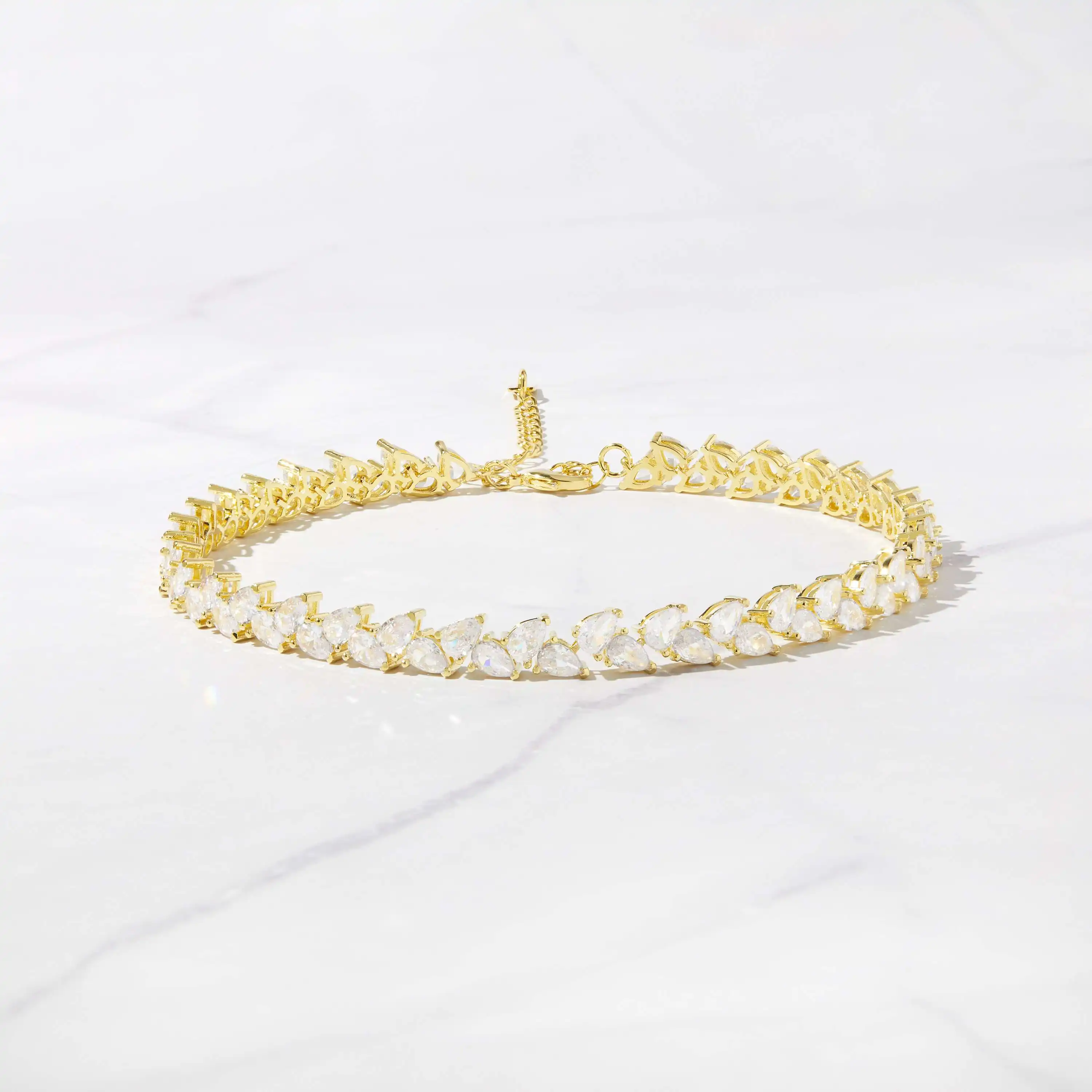 VOAINO 9K 14K 18K laboratorio crecido diamante y oro estilo personalizado 3CT tenis gargantilla collar joyería de las mujeres