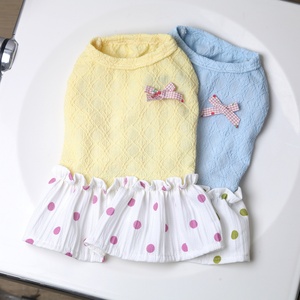 Robe de princesse à pois de couleur bonbon, vêtements d'été pour animaux de compagnie pour chiens et chats - Product Image 1