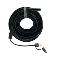 Endoscope industriel HD à mise au point automatique avec éclairage LED, 12,5 mm, 5 millions de pixels, pour conduits et applications sous-marines, avec blindage tressé, type C, modèle USB