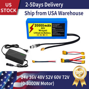 60v 20 आह xt60 xt90 कनेक्टर 3 ए चार्जर एंडरसन कनेक्टर 200-2000w इलेक्ट्रिक साइकिल मोटर xt60 लिथियम आयन बैटरी - Product Image 2