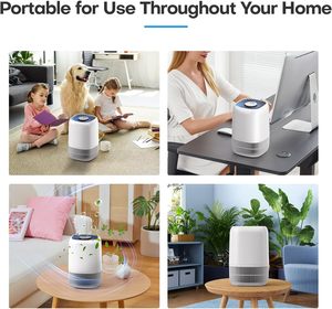 Diffuseur d'arômes portable en plastique avec lumière d'ambiance, purificateur d'air électrique de bureau à faible bruit, taille mini, commande tactile - Product Image 4