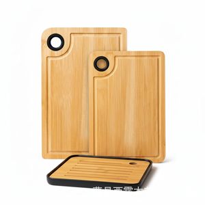 Ensemble de planches à découper en bois avec évier profond, planche à découper de cuisine, suspendable, double face, adaptée aux aliments cuits. - Product Image 2