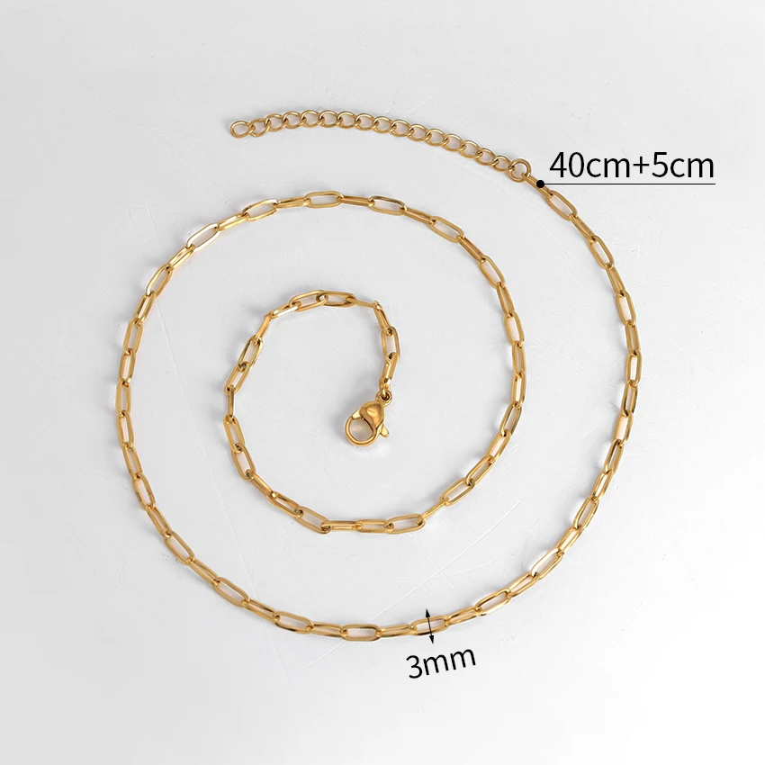 C Trombone chaîne 3mm * 40 + 5cm