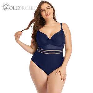 고품질 플러스 사이즈 블랙 원피스 비키니 수영복 비치웨어 - Product Image 2