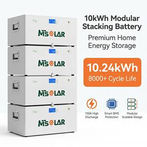 Batterie lithium-ion LiFePO4 Mutian 51,2 V 200 Ah 10,24 kWh 10 kWh, 8000 cycles, système solaire domestique mural - Product Image 5