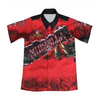 Design Personnalisé Sublimation Teinture Moto Polo Crew Shirt Vente en Gros Pit Race Chemises Avec Zip