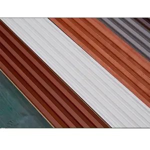 Wood Color And Marble Color WPC Wall Panel Cladding WPC Fluted Wall Panel Indoor Wpc Wall Panel