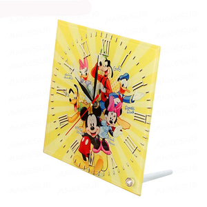 Cornice Portafoto con Orologio <span class=keywords><strong>in</strong></span> <span class=keywords><strong>Vetro</strong></span> Temperato Personalizzabile per Sublimazione 8 Pollici - Vendita all'Ingrosso - Product Image 2
