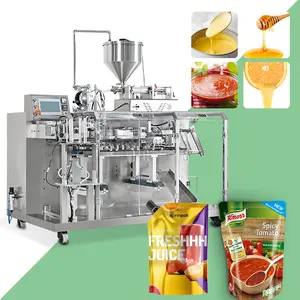 Multi-Fonction Honey Tomato Paste Cooking Oil Stick Stand Up Zipper Bag Liquid Doypack Packing Machine