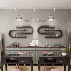 Salon Furniture <b>Nail</b> Art Display Rack Storage Shelf <b>Wall</b>-mounted Item Rack <b>Nail</b> Art Rack - Product Image 2