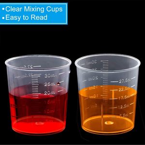Taza medidora de plástico transparente de 30 ml graduada para cocina, repostería, medicina y uso en laboratorio - Product Image 6
