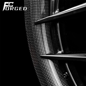 Bc Forged Manufacturer 18 19 <span class=keywords><strong>20</strong></span> 21 22 23 24 Pulgadas Monobloque Acabado en negro 6061-T6 Ruedas de aleación de aluminio Fibra de carbono - Product Image 5