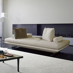 Divano Moderno Regolabile con Schienale Mobile per Soggiorno, Singolo o Doppio, Sezionale in Tessuto Rosso - Product Image 1