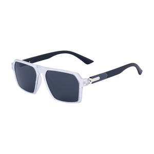 Nouvelles lunettes de soleil polarisées à monture carrée tendance pour hommes, protection UV400, lunettes de soleil pour la conduite en extérieur, monture en plastique et métal - Product Image 1