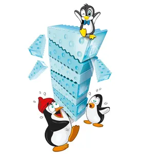 Jouets de plateau intellectuel mignon drôle pingouins pile de glace jeu ensemble jouets de plateau d'intérieur pour famille enfant Parent