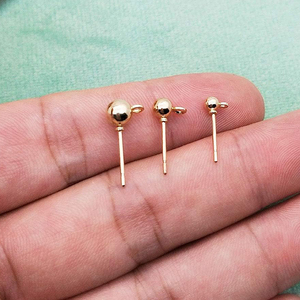 20 pièces de clous <span class=keywords><strong>d</strong></span>'<span class=keywords><strong>oreilles</strong></span> en acier inoxydable hypoallergéniques, or et argent, 3/4/5 mm, <span class=keywords><strong>pour</strong></span> la fabrication de bijoux DIY - Product Image 5