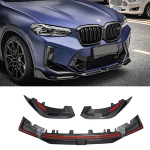Labio de parachoques delantero de fibra de carbono X3M F97 para BMW X3M F97 X4M F98 LCI <span class=keywords><strong>2022</strong></span> + alerón divisor de labio de parachoques delantero Kit de carrocería de coche - Product Image 1