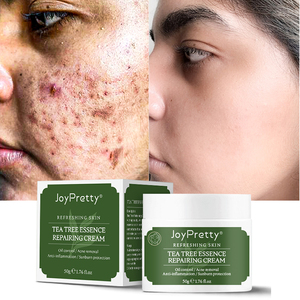 Etiqueta privada Cuidado de la piel facial Aceite de árbol de té orgánico natural Acné Espinillas Removedor de manchas oscuras Crema facial reparadora - Product Image 1