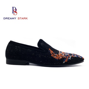 Chaussures de mariage personnalisées en cuir véritable et daim, faites à la main, confortables, durables, de haute qualité, motif peint à la main, collection automne - Product Image 2