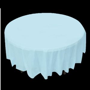 Best Selling OEM <b>Folding</b> <b>Round</b> Plastic Tablecloth Disposable Waterproof PEVA <b>Table</b> Cloth for Home - Product Image 2