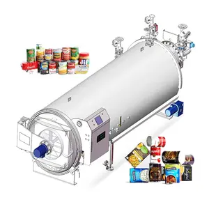 packaging industrial autoclave steam retort sterilizer machine for plastic bottle
