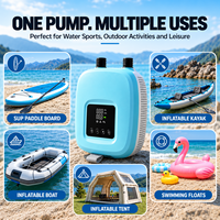 Pompe à air sans fil 20 PSI pour SUP, gonfleur et dégonfleur électrique rechargeable pour planche à pagaie avec affichage numérique pour tente gonflable