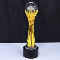 Or Argent Bronze Métal 3D Laser Crystal Ball Crystal Trophy Award MH-N442