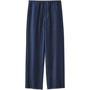 Pantalones de Maternidad Imitación Mezclilla Cristalizados de Octubre, Azul Oscuro, Alta Elasticidad, Pierna Ancha, Ropa Casual de Primavera Verano - Product Image 2