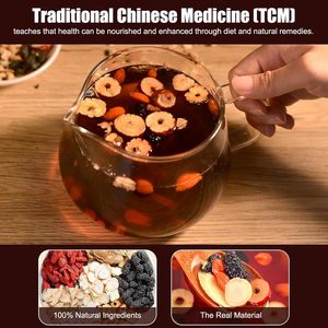 Tè Naturale per il Potenziamento Maschile, Salute dei Reni ed Energia, Tè dei Cinque Tesori con Ginseng e Polvere di Maca - Product Image 4