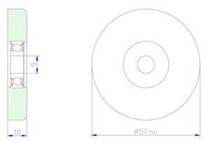 Rolamento de Esferas PU62640-10 6x40x10mm 626RS para Assento de Remo 38mm - Product Image 4