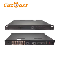 Receptor de satélite frontal de TV digital DVBS2 DVBT2 Sintonizador DVBC a IP Gateway 8 canales RF a IP IRD Converter