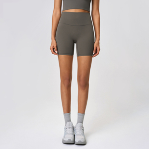 Pantaloni corti da donna a vita alta per esercizi estivi con comodo tessuto da Yoga per Fitness elasticizzato senza motivo di imbarazzo - Product Image 3