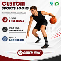 Chaussettes de sport personnalisées en gros avec logo OEKO-TEX GOTS, chaussettes de compression épaisses rembourrées, chaussettes de basket-ball, équipement de course à pied et d'athlétisme