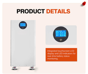 ระบบแบตเตอรี่เก็บพลังงานแสงอาทิตย์ลิเธียมไอรอนฟอสเฟต 51.2V สำหรับใช้ในบ้าน พร้อมการป้องกันระดับ IP54 และดีไซน์แบบต่อพ่วงได้ - Product Image 3