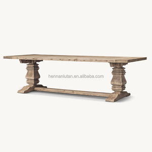 <span class=keywords><strong>Mesa</strong></span> de Comedor Vintage de <span class=keywords><strong>Madera</strong></span> Maciza de Oka para Restaurante, Mesas de Comedor para Uso Doméstico, Muebles de <span class=keywords><strong>Madera</strong></span>, <span class=keywords><strong>Mesa</strong></span> de Comedor de Tablas de <span class=keywords><strong>Madera</strong></span> - Product Image 5
